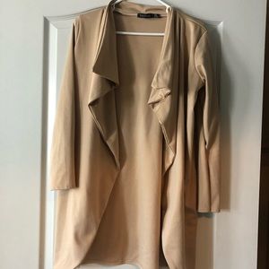 Tan/khaki long blazer
